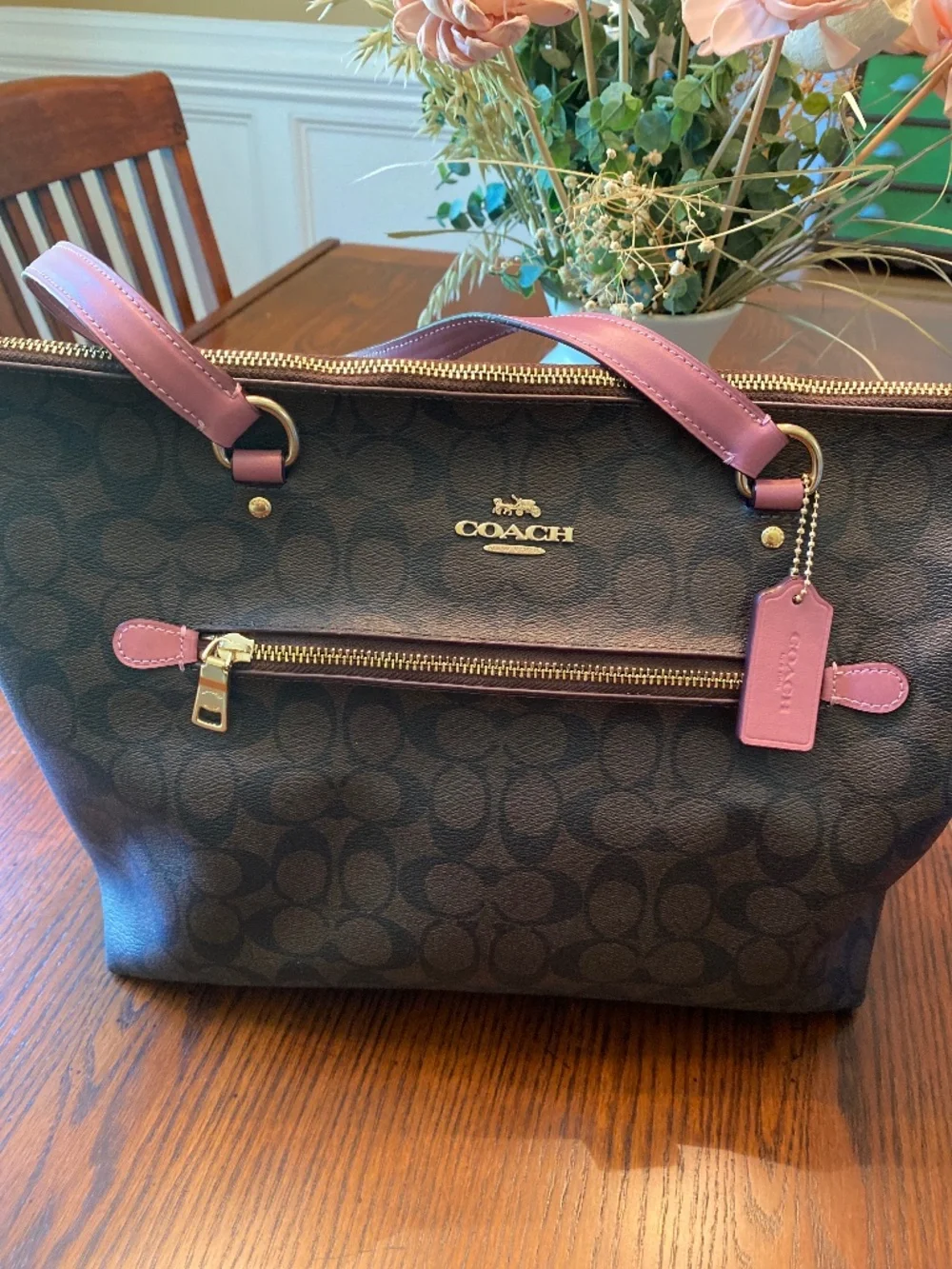 Coach monogrammed handbag